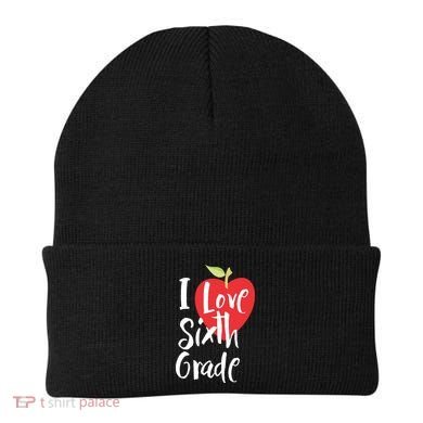 I Love Sixth Grade Back To School 6Th Grade Teacher Student Gift Beanie