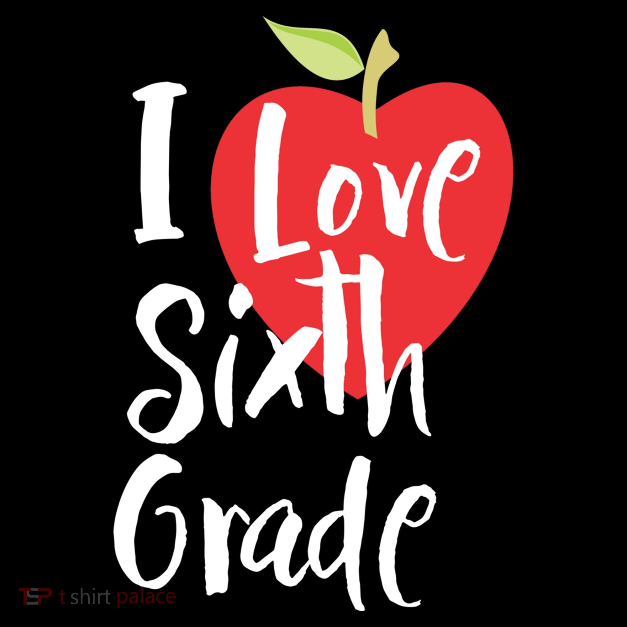 I Love Sixth Grade Back To School 6Th Grade Teacher Student Gift Women's Hoodie