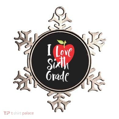 I Love Sixth Grade Back To School 6Th Grade Teacher Student Gift Ornament