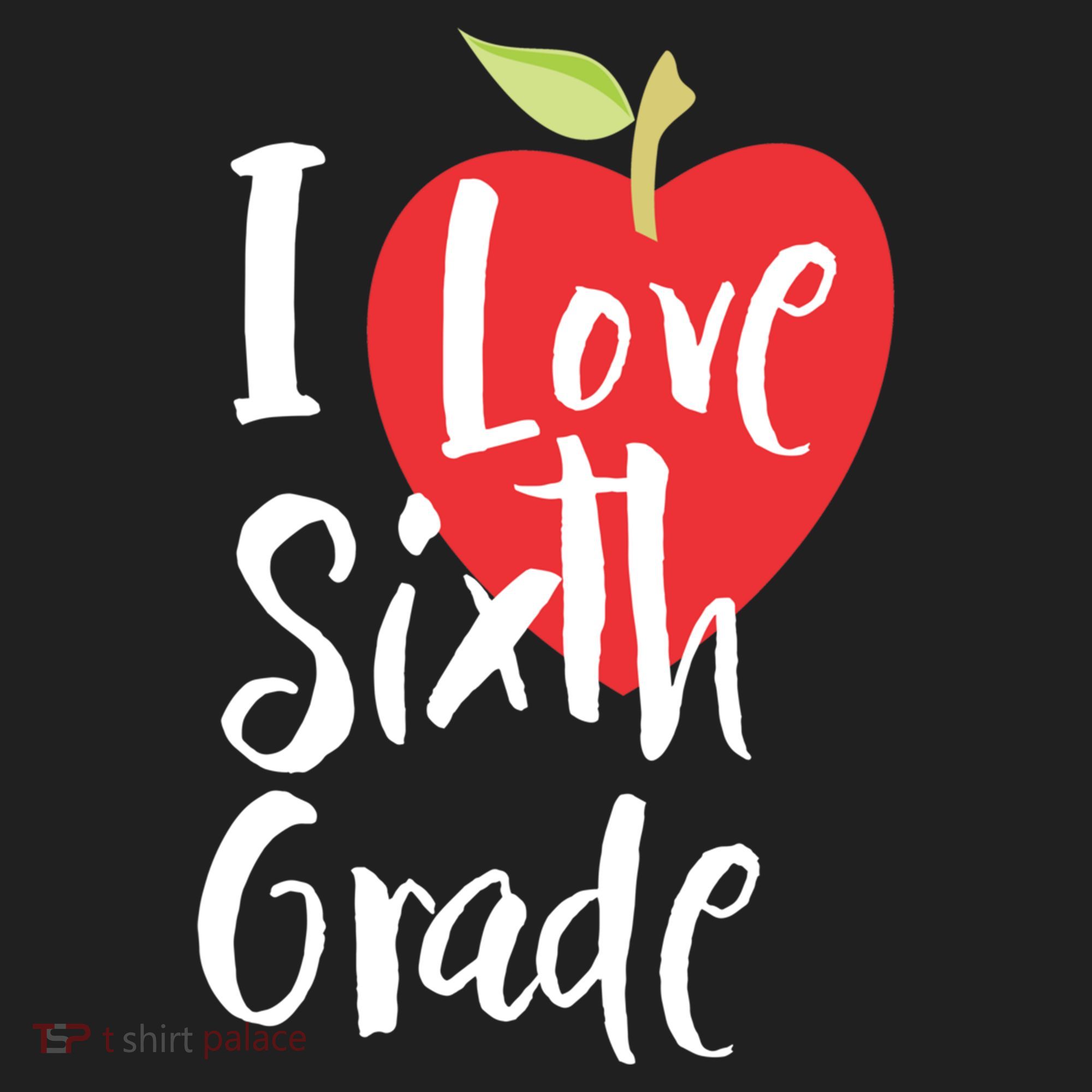 I Love Sixth Grade Back To School 6Th Grade Teacher Student Gift Golf Towel