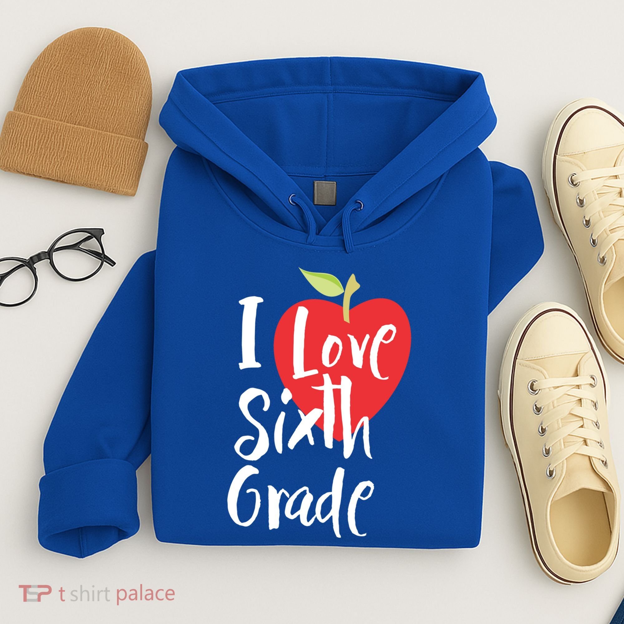 I Love Sixth Grade Back To School 6Th Grade Teacher Student Gift Hoodie