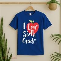 I Love Sixth Grade Back To School 6Th Grade Teacher Student Gift T-Shirt thumb 2