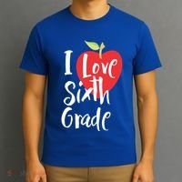 I Love Sixth Grade Back To School 6Th Grade Teacher Student Gift T-Shirt thumb 3
