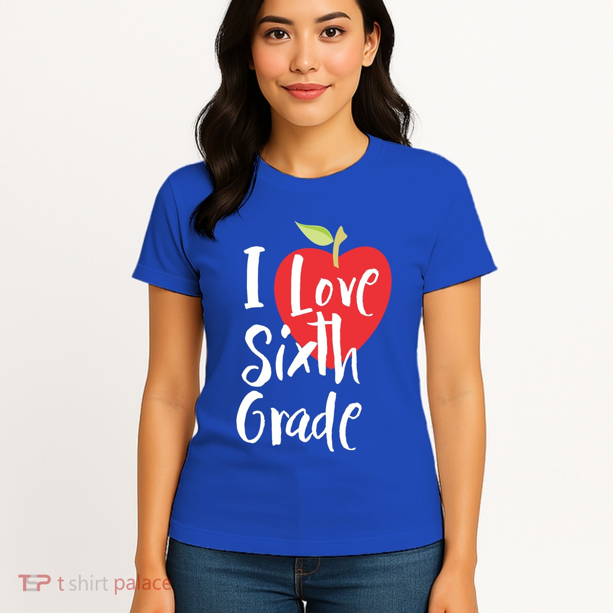 I Love Sixth Grade Back To School 6Th Grade Teacher Student Gift Women's T-Shirt