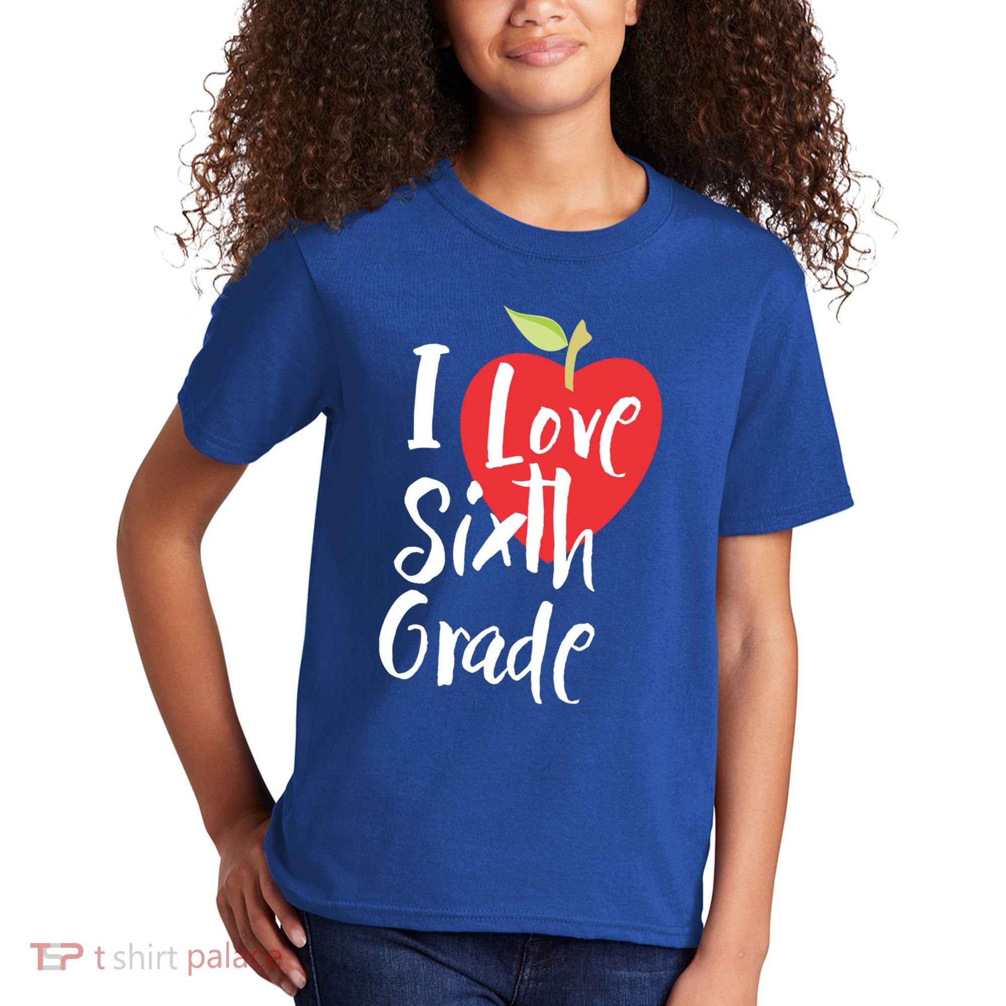 I Love Sixth Grade Back To School 6Th Grade Teacher Student Gift Kids T-Shirt