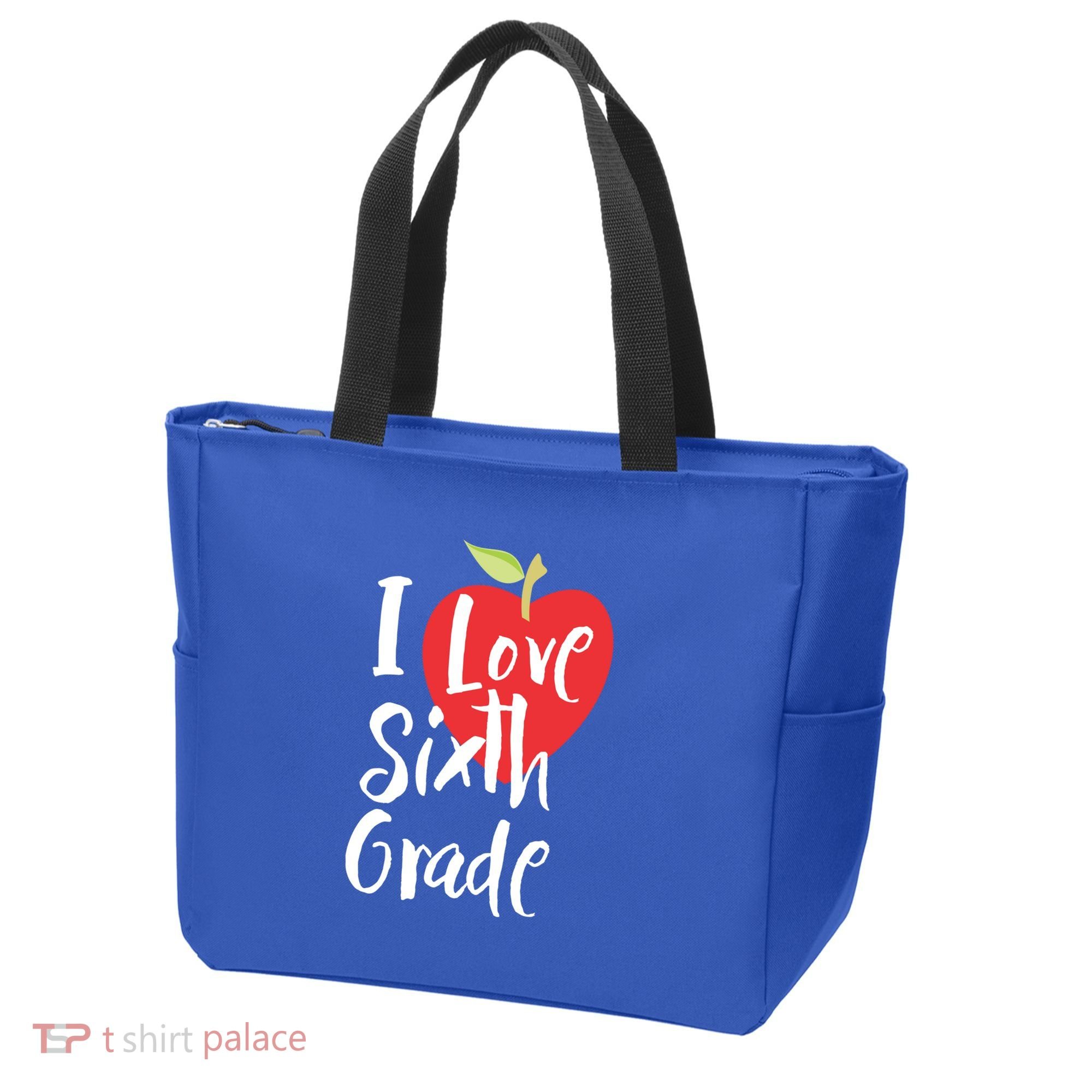 I Love Sixth Grade Back To School 6Th Grade Teacher Student Gift Tote Bag