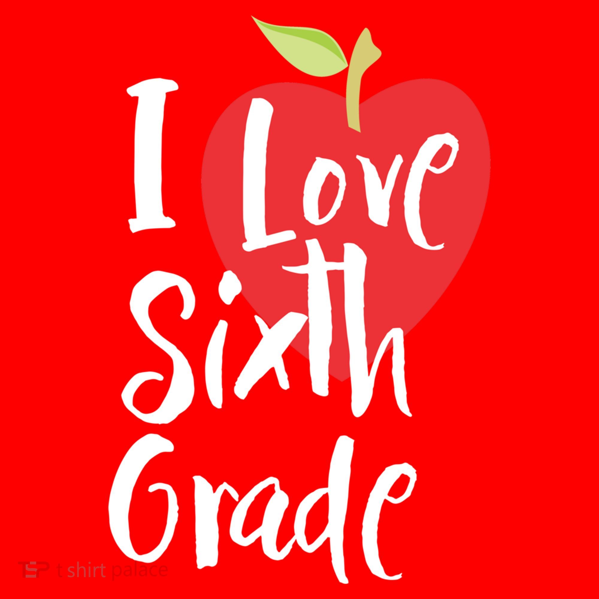 I Love Sixth Grade Back To School 6Th Grade Teacher Student Gift Santa Hat