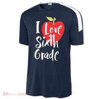 I Love Sixth Grade Back To School 6Th Grade Teacher Student Gift Sport-Tek Competitor United Soccer Jersey thumb 2