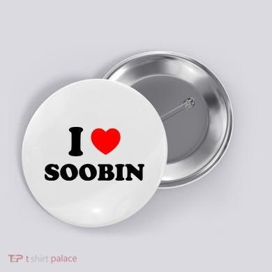I Love Soobin Button
