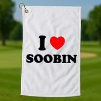 I Love Soobin Golf Towel thumb 1
