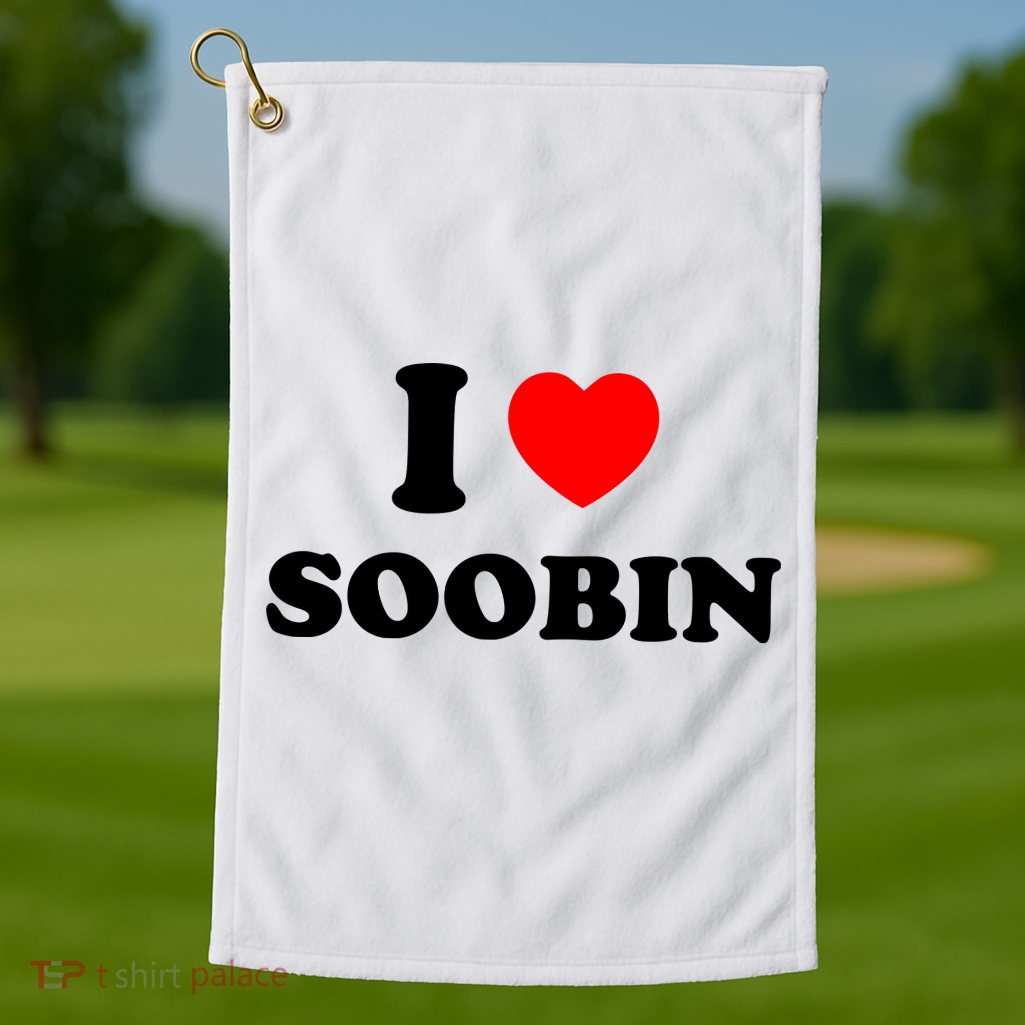 I Love Soobin Golf Towel