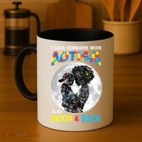 I Love Someone With Autism To The Moon And Back Funny Gift Coffee Mug thumb 4