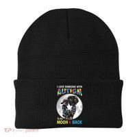 I Love Someone With Autism To The Moon And Back Funny Gift Beanie thumb 0