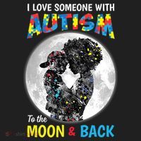 I Love Someone With Autism To The Moon And Back Funny Gift Beanie thumb 2