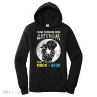 I Love Someone With Autism To The Moon And Back Funny Gift Women's Hoodie thumb 0