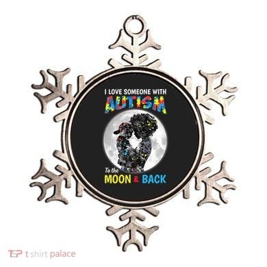 I Love Someone With Autism To The Moon And Back Funny Gift Ornament