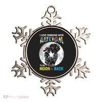 I Love Someone With Autism To The Moon And Back Funny Gift Ornament thumb 0