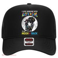 I Love Someone With Autism To The Moon And Back Funny Gift Hat thumb 0
