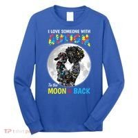 I Love Someone With Autism To The Moon And Back Funny Gift Long Sleeve Shirt thumb 0