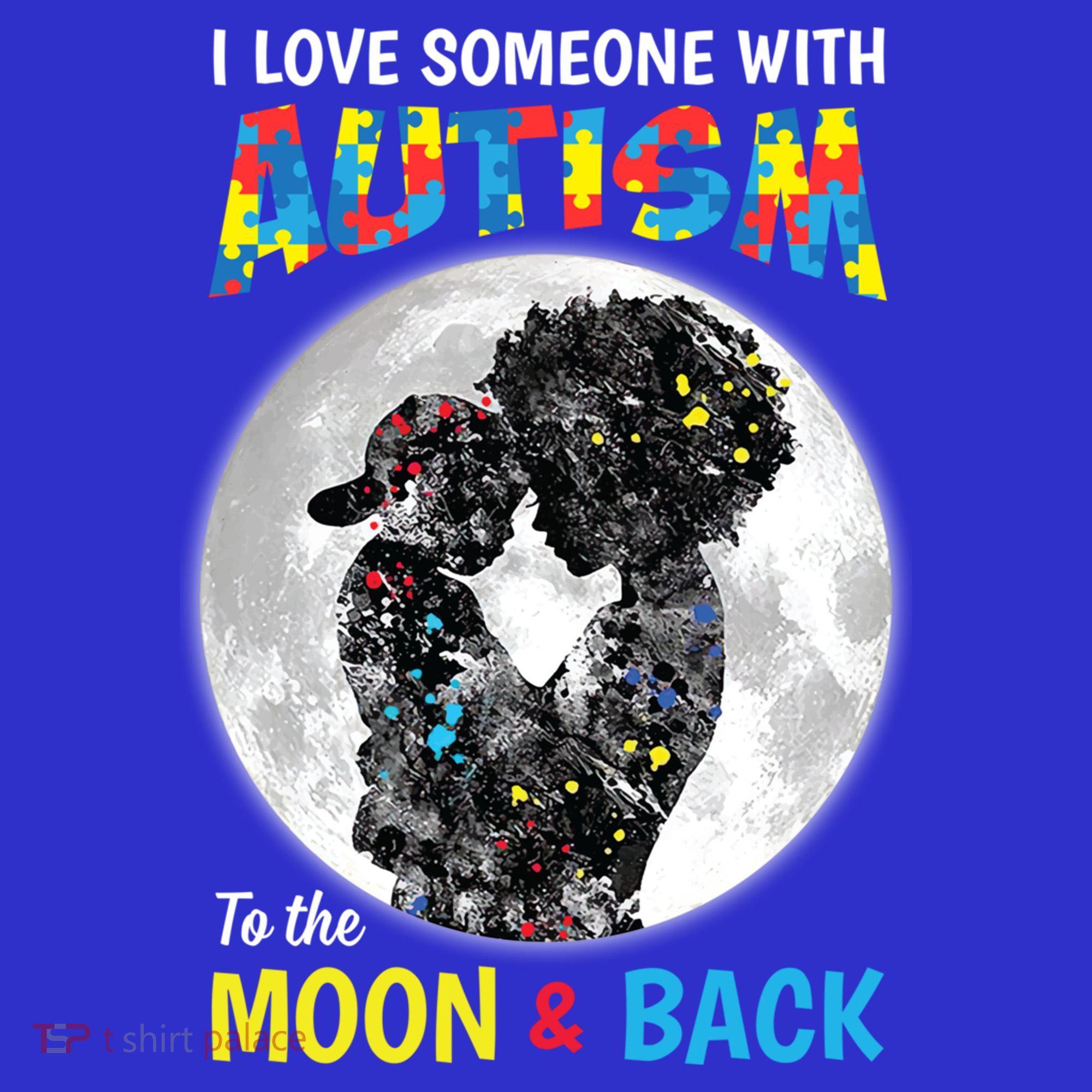 I Love Someone With Autism To The Moon And Back Funny Gift Women's Tank Top