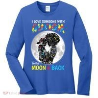 I Love Someone With Autism To The Moon And Back Funny Gift Women's Long Sleeve Shirt thumb 0