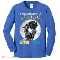 I Love Someone With Autism To The Moon And Back Funny Gift Kids Long Sleeve Shirt thumb 0
