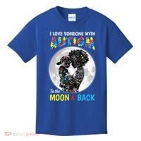 I Love Someone With Autism To The Moon And Back Funny Gift Kids T-Shirt thumb 0