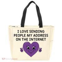 I love sending people my address on the internet Tote Bag thumb 0
