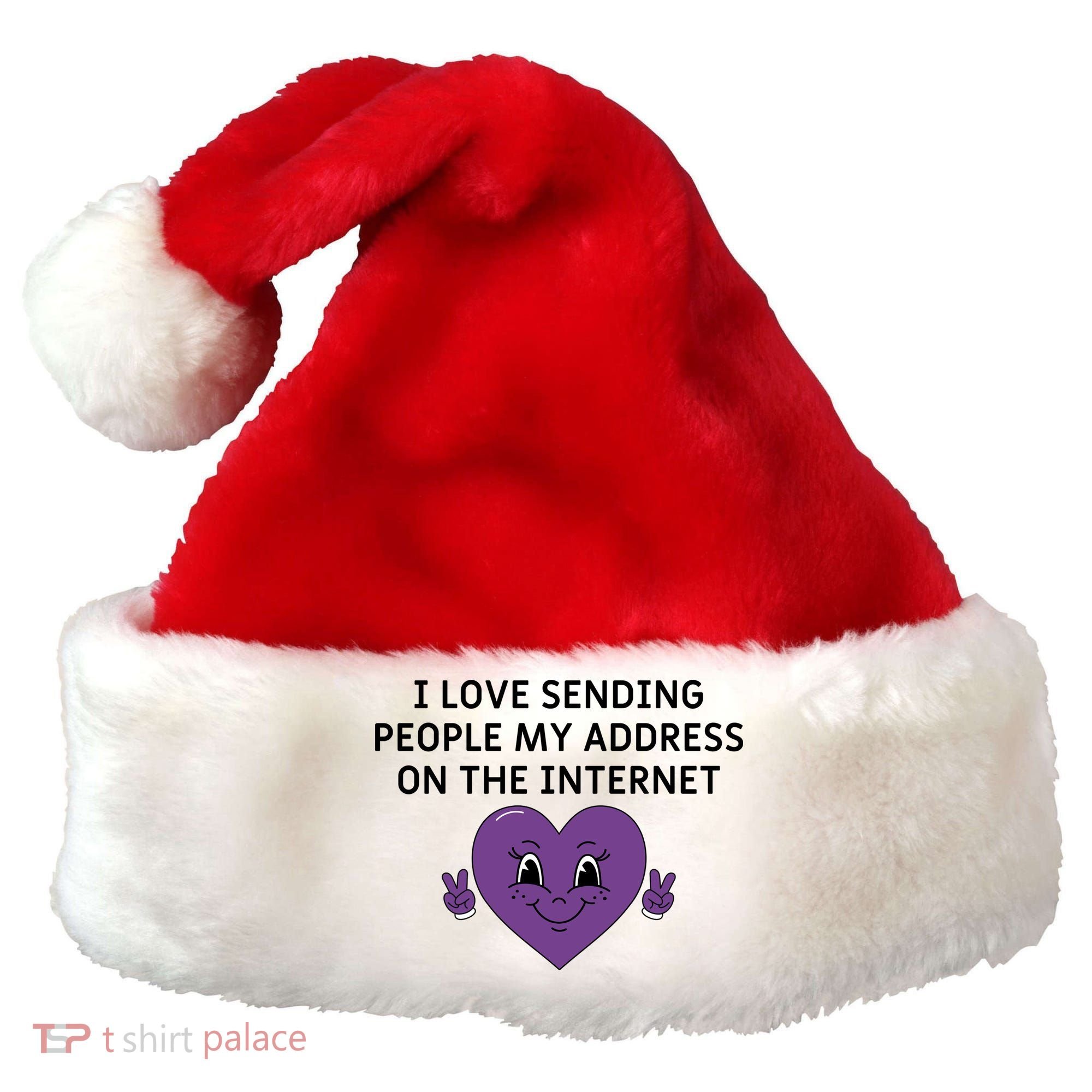 I love sending people my address on the internet Santa Hat