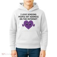 I love sending people my address on the internet Kids Hoodie thumb 4