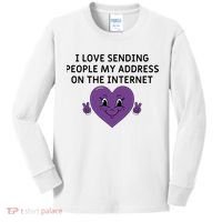 I love sending people my address on the internet Kids Long Sleeve Shirt thumb 0