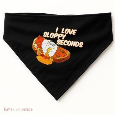 I Love Sloppy Seconds Breakfast Meme USA-Made Doggie Bandana