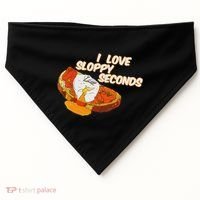 I Love Sloppy Seconds Breakfast Meme USA-Made Doggie Bandana thumb 0