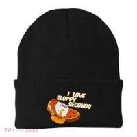 I Love Sloppy Seconds Breakfast Meme Beanie thumb 0
