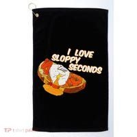 I Love Sloppy Seconds Breakfast Meme Golf Towel thumb 0