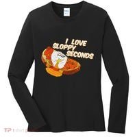 I Love Sloppy Seconds Breakfast Meme Women's Long Sleeve Shirt thumb 0