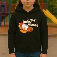 I Love Sloppy Seconds Breakfast Meme Kids Hoodie thumb 3
