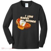 I Love Sloppy Seconds Breakfast Meme Kids Long Sleeve Shirt thumb 0