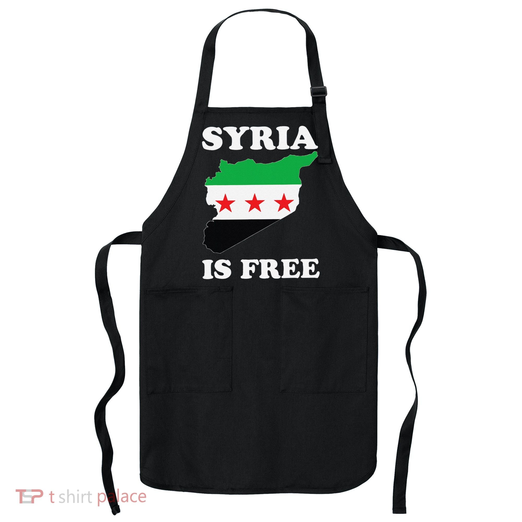 I Love Syria Is Free Syrian Map New Syrian Flag Apron