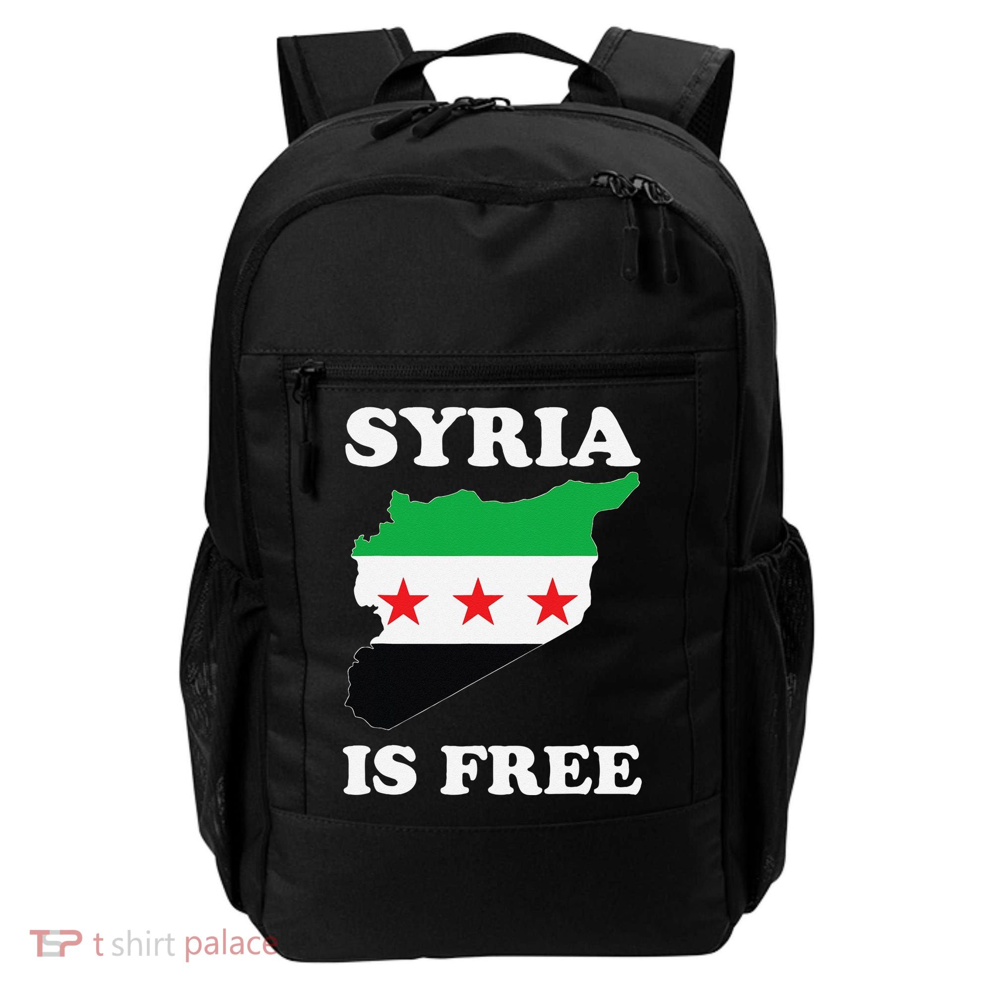 I Love Syria Is Free Syrian Map New Syrian Flag Backpack