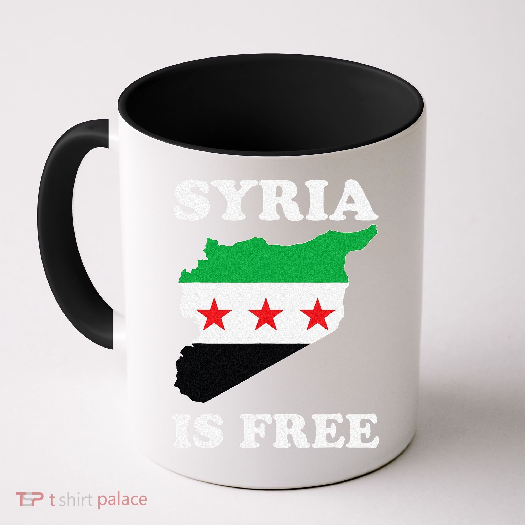I Love Syria Is Free Syrian Map New Syrian Flag Coffee Mug