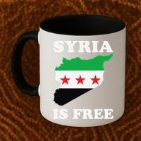 I Love Syria Is Free Syrian Map New Syrian Flag Coffee Mug thumb 2
