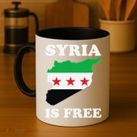 I Love Syria Is Free Syrian Map New Syrian Flag Coffee Mug thumb 4