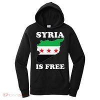 I Love Syria Is Free Syrian Map New Syrian Flag Women's Hoodie thumb 0