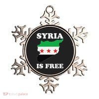 I Love Syria Is Free Syrian Map New Syrian Flag Ornament thumb 0