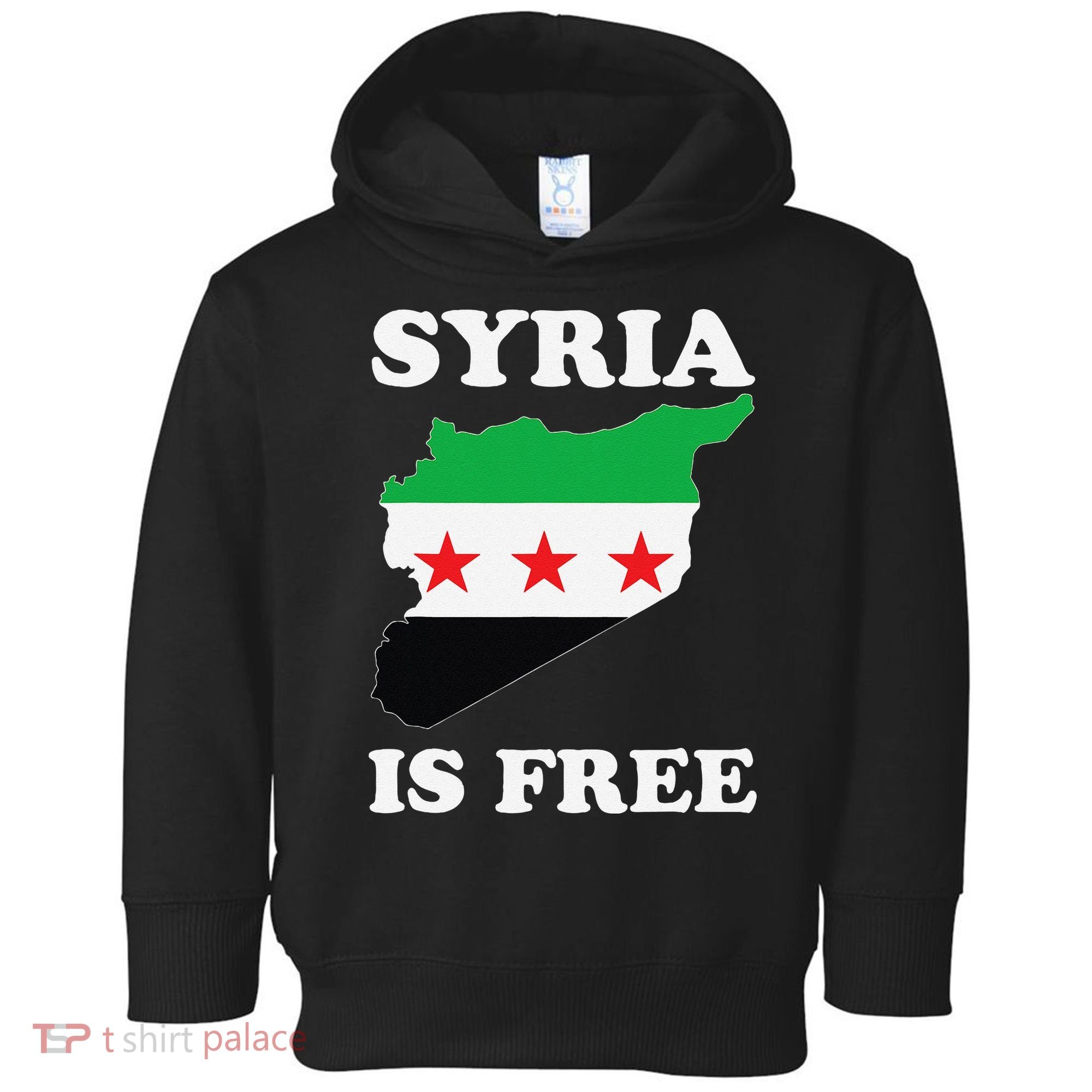 I Love Syria Is Free Syrian Map New Syrian Flag Toddler Hoodie