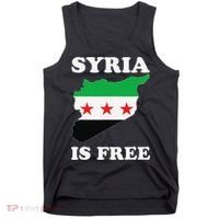 I Love Syria Is Free Syrian Map New Syrian Flag Tank Top thumb 0