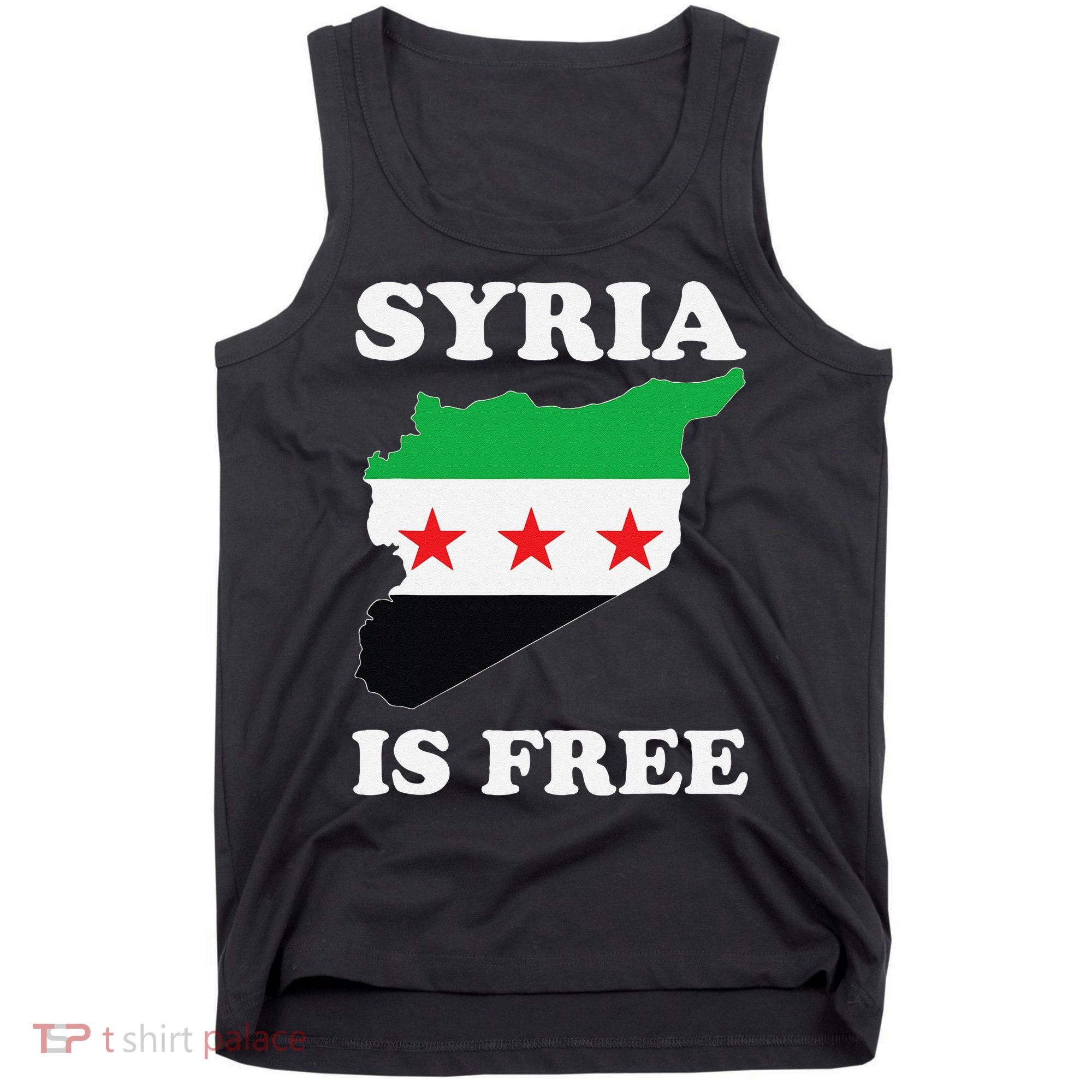 I Love Syria Is Free Syrian Map New Syrian Flag Tank Top