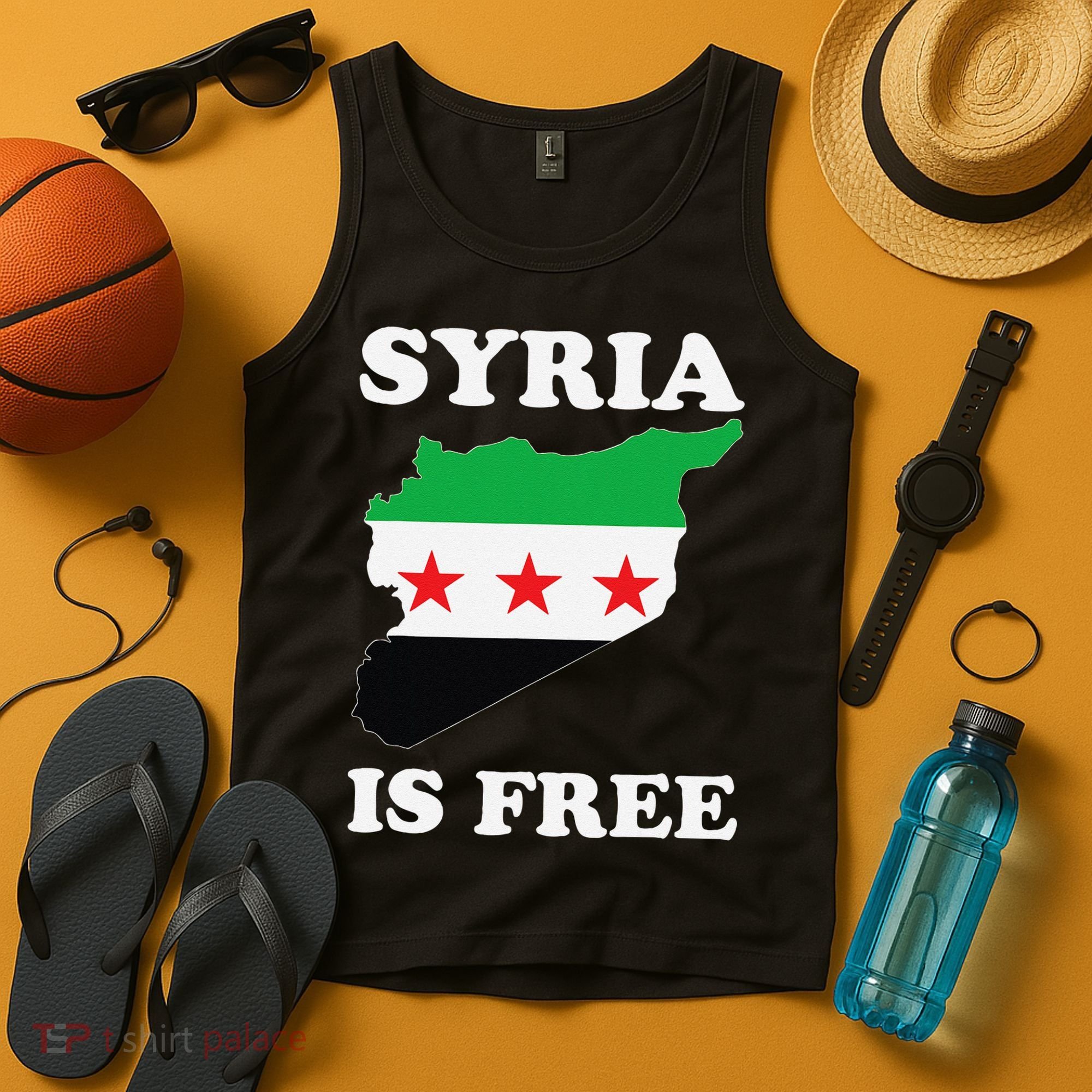 I Love Syria Is Free Syrian Map New Syrian Flag Tank Top