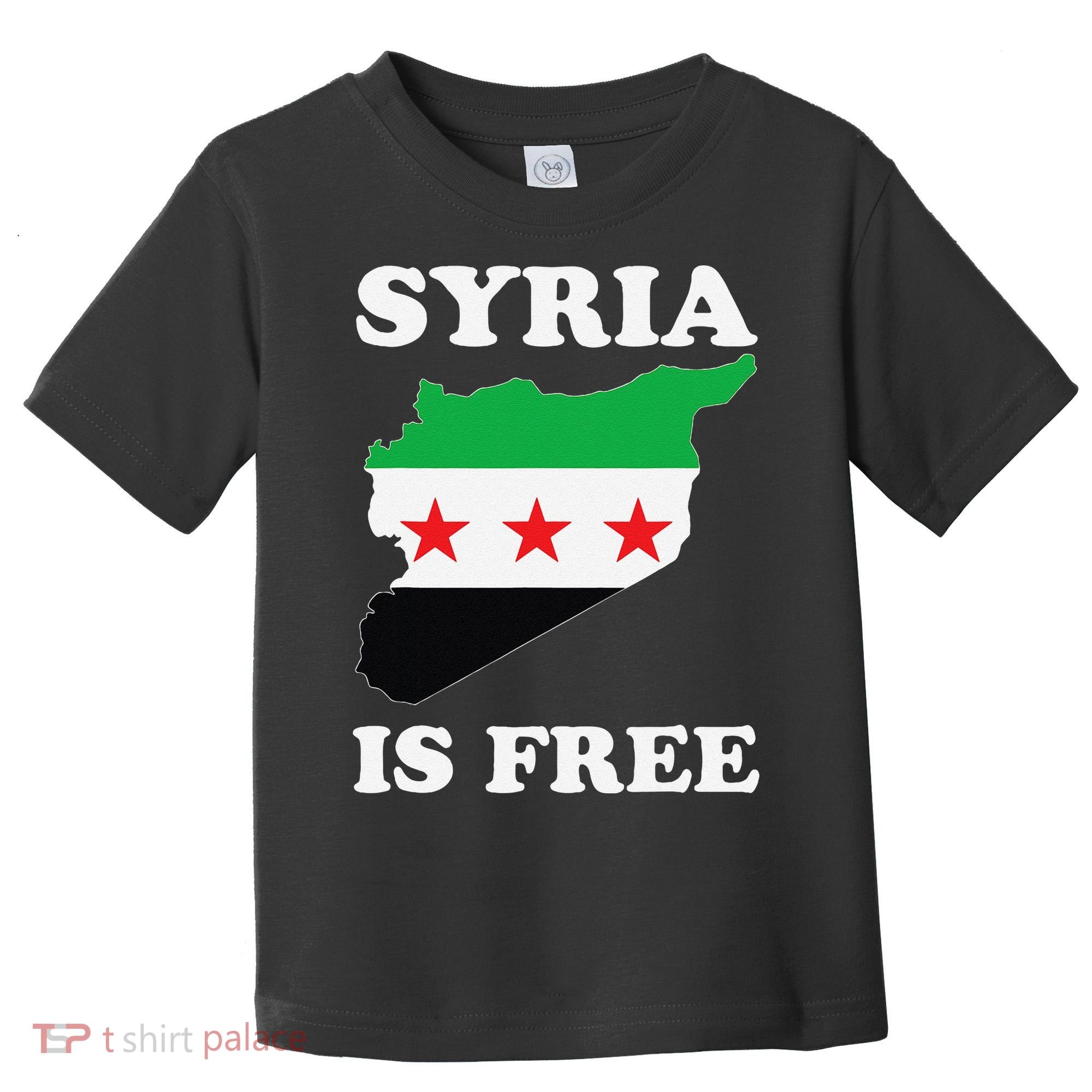 I Love Syria Is Free Syrian Map New Syrian Flag Toddler T-Shirt